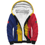 Personalized Chad Flag Style Sherpa Hoodie African Pattern - African Pride