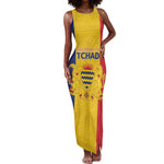 Personalized Chad Flag Style Tank Maxi Dress African Pattern - African Pride