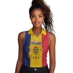 Personalized Chad Flag Style Women Sleeveless Polo Shirt African Pattern - African Pride