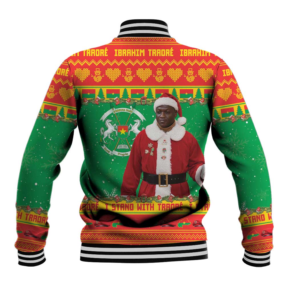 Afro Burkina Faso Christmas Spirit Baseball Jacket Stand With Traore Stand With Hope - African Pride