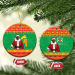Afro Christmas in Burkina Faso Ibrahim Traore Ceramic Ornament Merry Christmas - African Pride