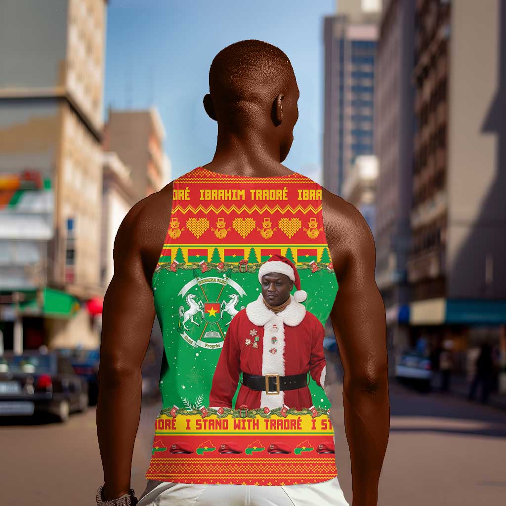 Afro Burkina Faso Christmas Spirit Men Tank Top Stand With Traore Stand With Hope - African Pride