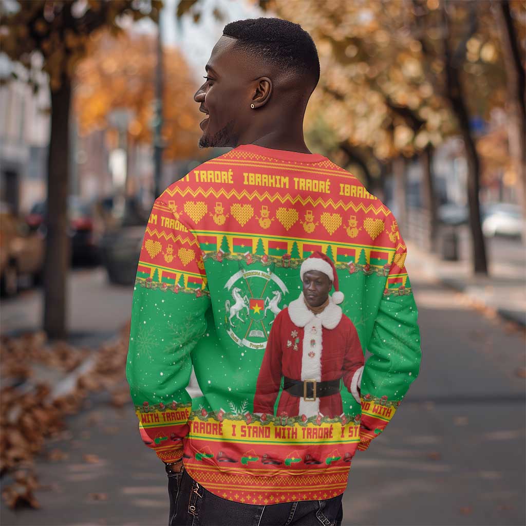 Afro Burkina Faso Christmas Spirit Sweatshirt Stand With Traore Stand With Hope - African Pride