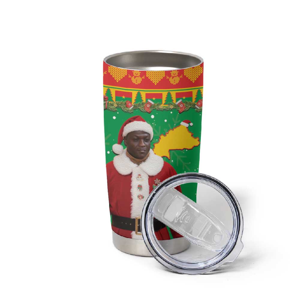 Afro Burkina Faso Christmas Spirit Tumbler Cup Stand With Traore Stand With Hope - African Pride