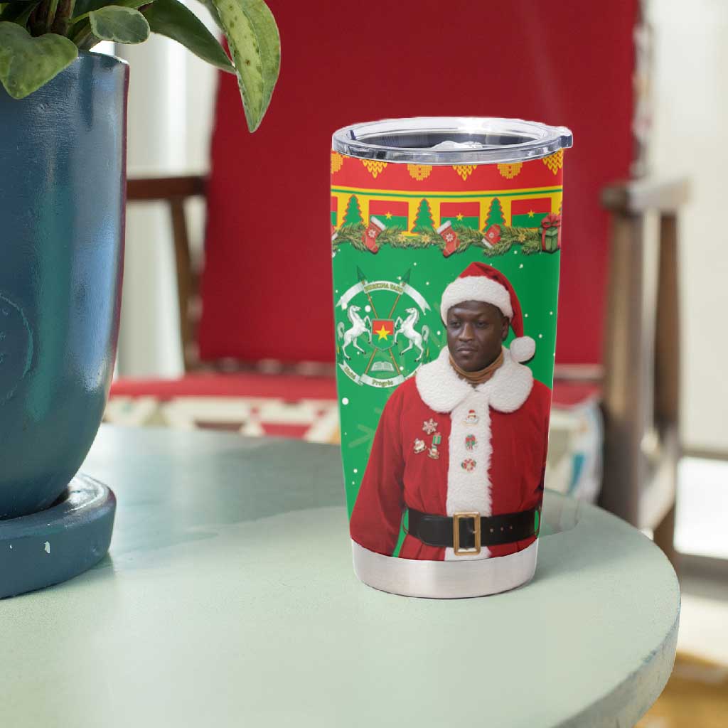 Afro Burkina Faso Christmas Spirit Tumbler Cup Stand With Traore Stand With Hope - African Pride