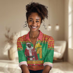 Afro Burkina Faso Christmas Spirit Women Casual Shirt Stand With Traore Stand With Hope - African Pride