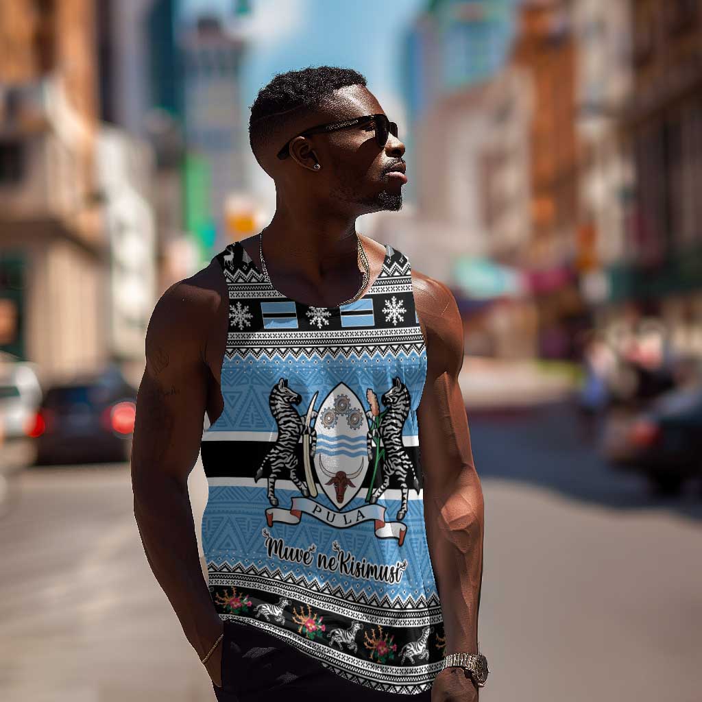 Afro Botswana Christmas Men Tank Top Coat Of Arms - African Pattern