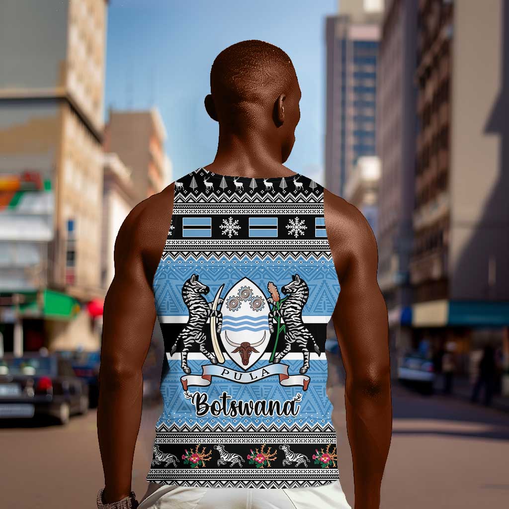 Afro Botswana Christmas Men Tank Top Coat Of Arms - African Pattern