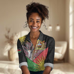 Personalized Africa Malawi Women Casual Shirt Thomsons Gazelle With Lotus LT15