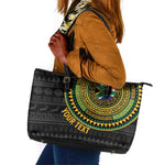 Personalised South Africa African Tribal Pattern Leather Tote Bag Chest Arm Tattoo