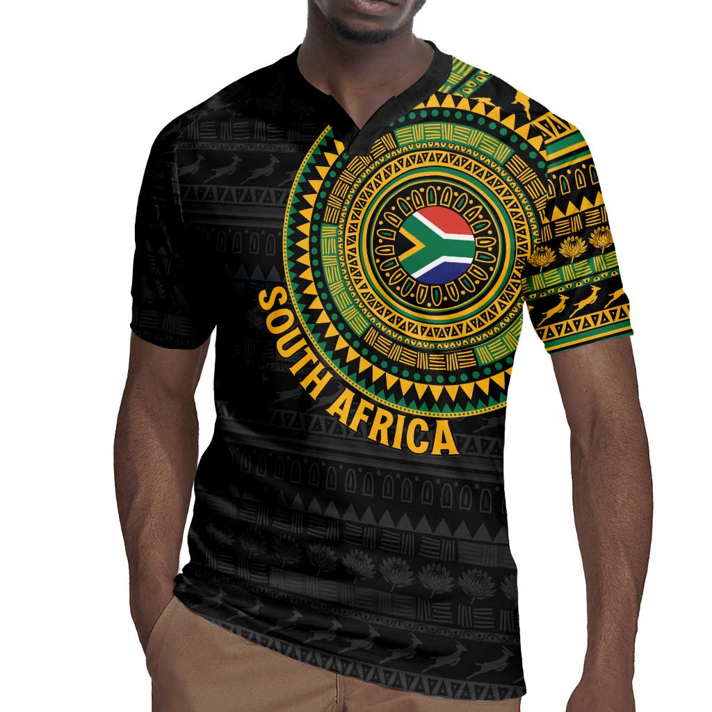 Personalised South Africa African Tribal Pattern Rugby Jersey Chest Arm Tattoo