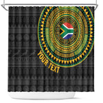 Personalised South Africa African Tribal Pattern Shower Curtain Chest Arm Tattoo