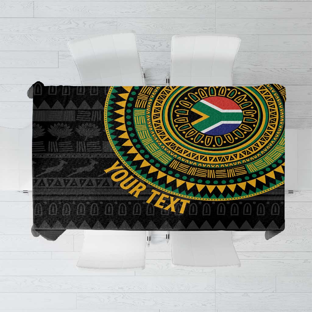 Personalised Lesotho Independence Day Tablecloth Aloe Polyphylla Mix Coat Of Arms LT14 main image 1