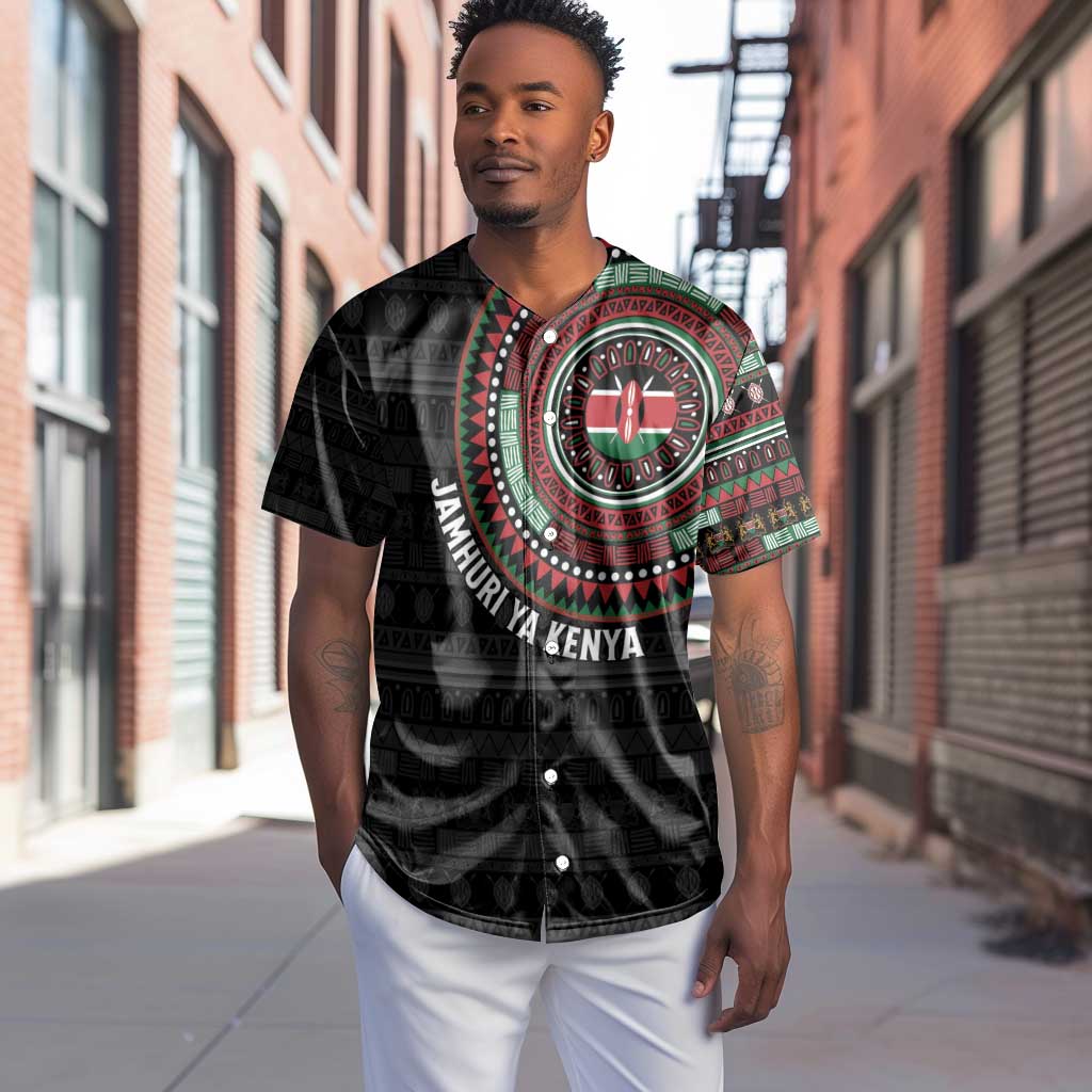 Personalised Kenya African Tribal Pattern Baseball Jersey Chest Arm Tattoo