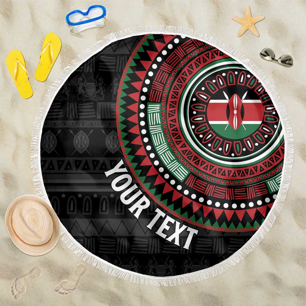 Personalised Kenya African Tribal Pattern Beach Blanket Chest Arm Tattoo