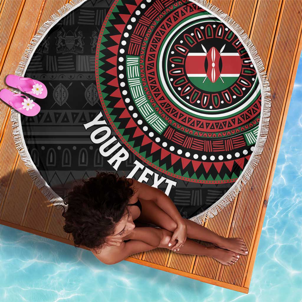 Personalised Kenya African Tribal Pattern Beach Blanket Chest Arm Tattoo