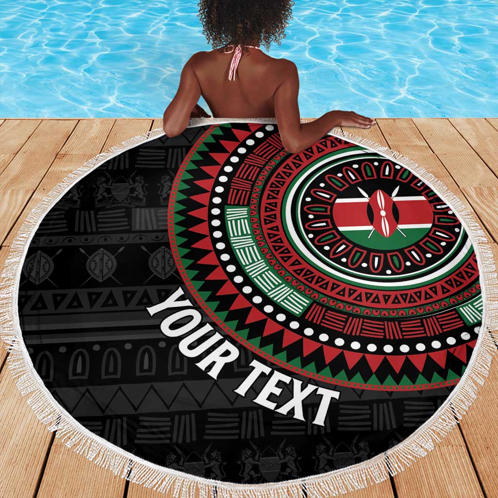 Personalised Kenya African Tribal Pattern Beach Blanket Chest Arm Tattoo