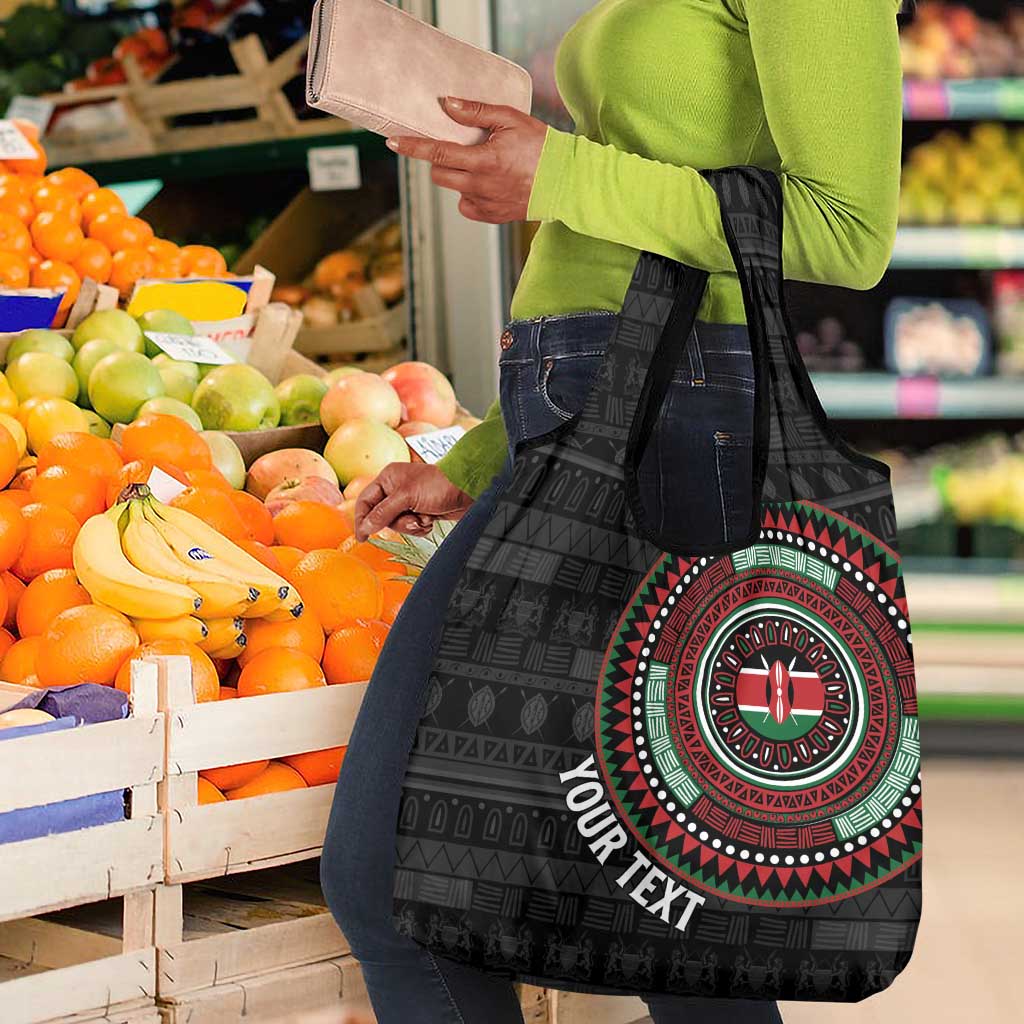 Personalised Kenya African Tribal Pattern Grocery Bag Chest Arm Tattoo