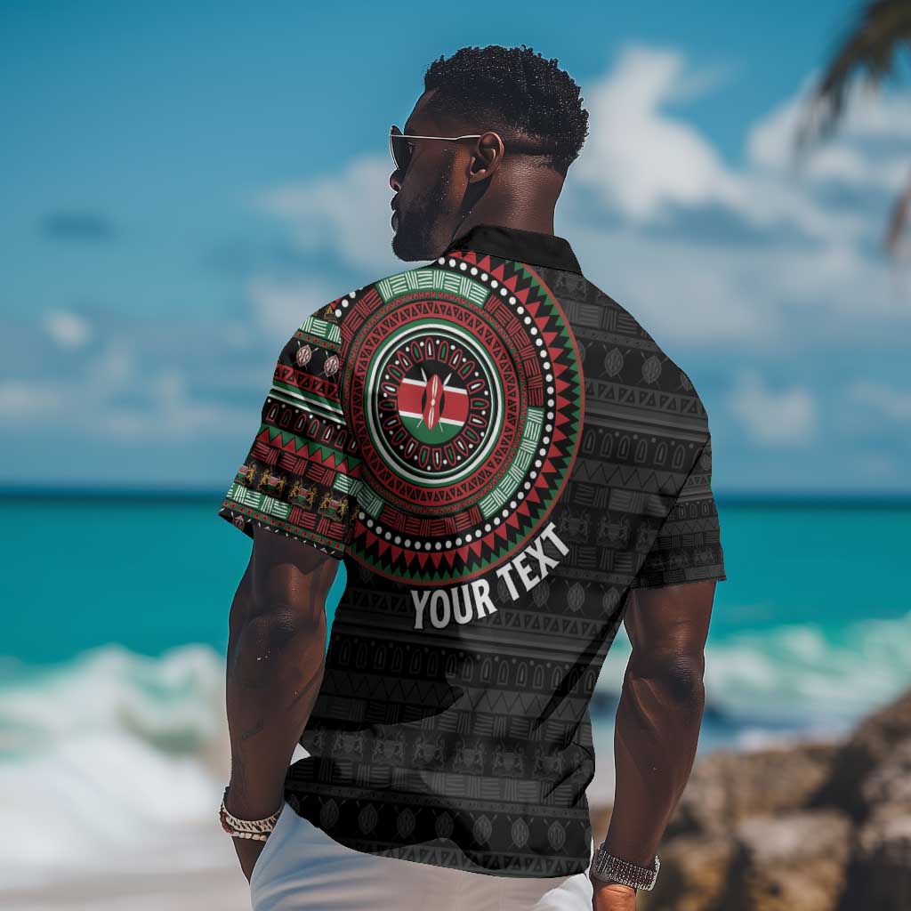 Personalised Kenya African Tribal Pattern Hawaiian Shirt Chest Arm Tattoo