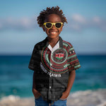 Personalised Kenya African Tribal Pattern Kid Hawaiian Shirt Chest Arm Tattoo