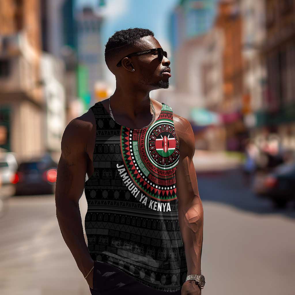 Personalised Kenya African Tribal Pattern Men Tank Top Chest Arm Tattoo