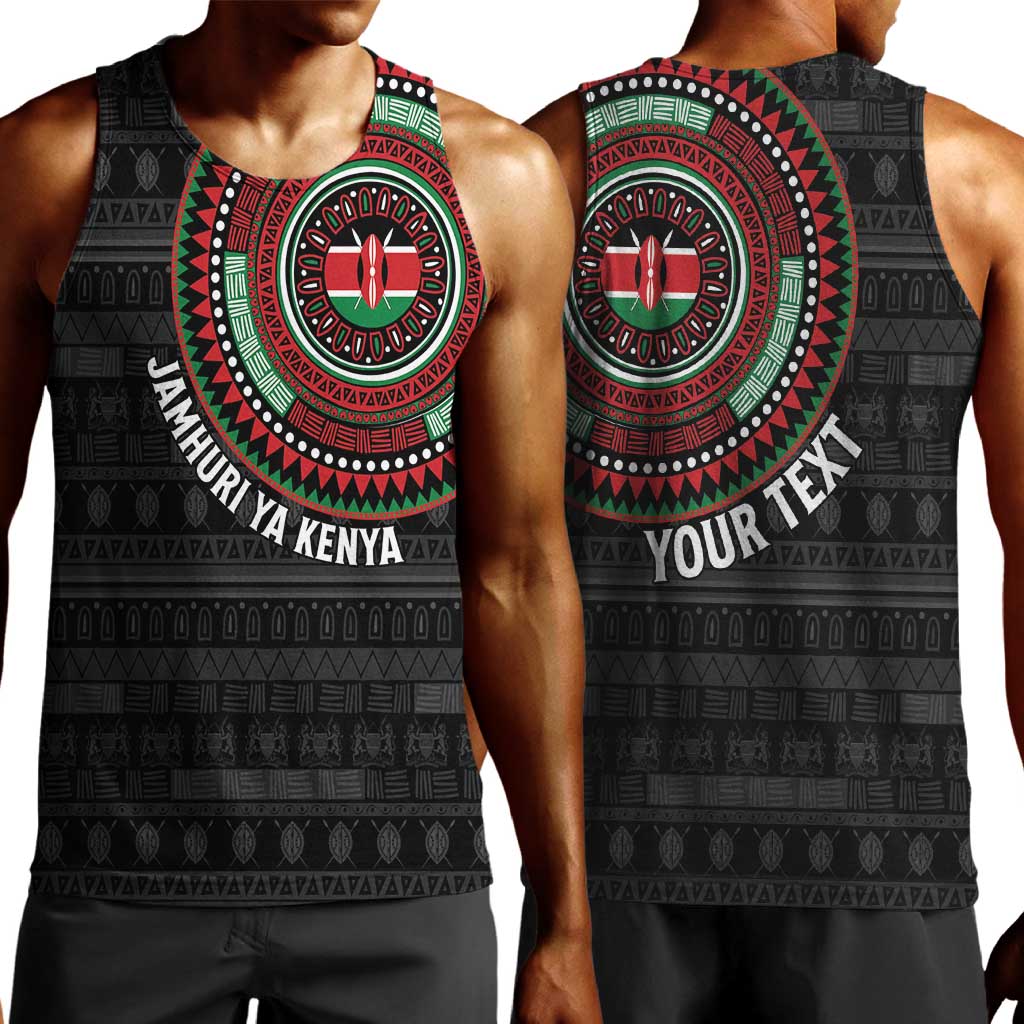 Personalised Kenya African Tribal Pattern Men Tank Top Chest Arm Tattoo