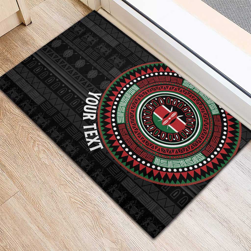 Personalised Kenya African Tribal Pattern Rubber Doormat Chest Arm Tattoo