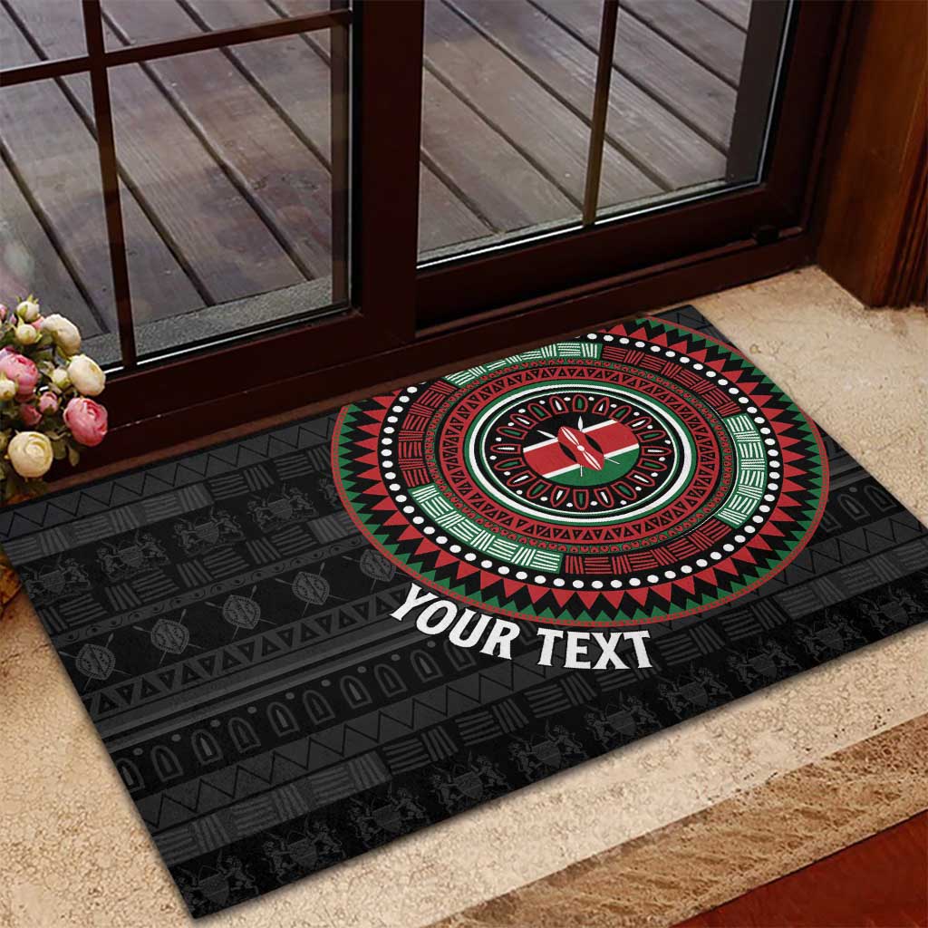 Personalised Kenya African Tribal Pattern Rubber Doormat Chest Arm Tattoo