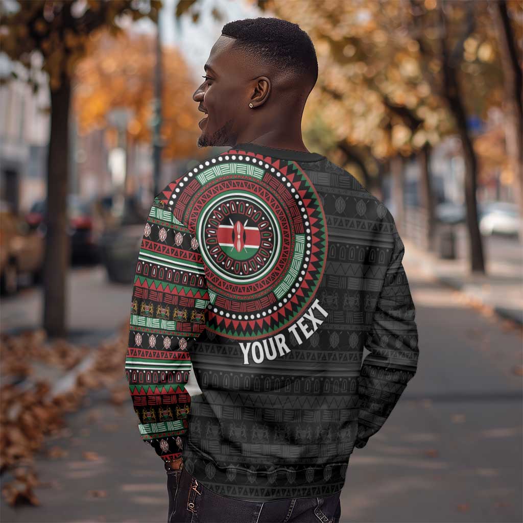 Personalised Kenya African Tribal Pattern Sweatshirt Chest Arm Tattoo