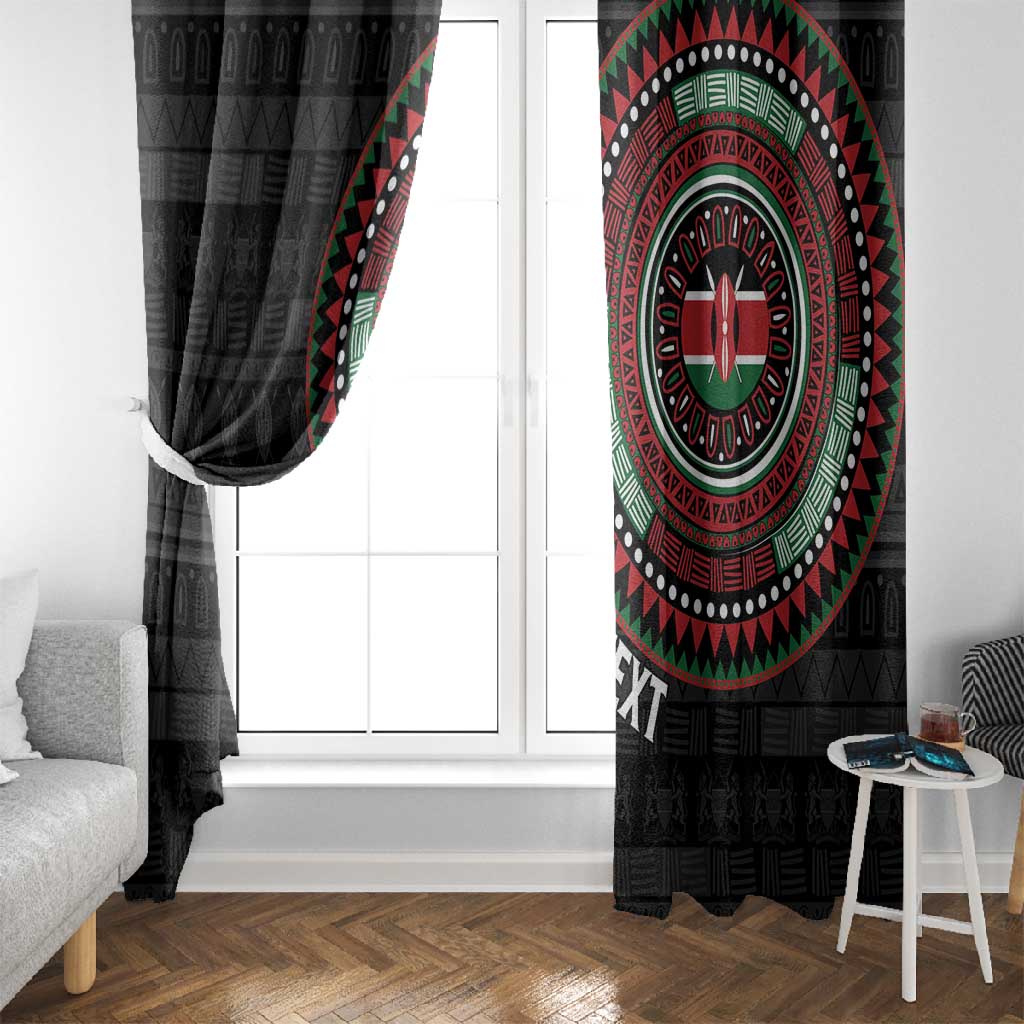 Personalised Kenya African Tribal Pattern Window Curtain Chest Arm Tattoo