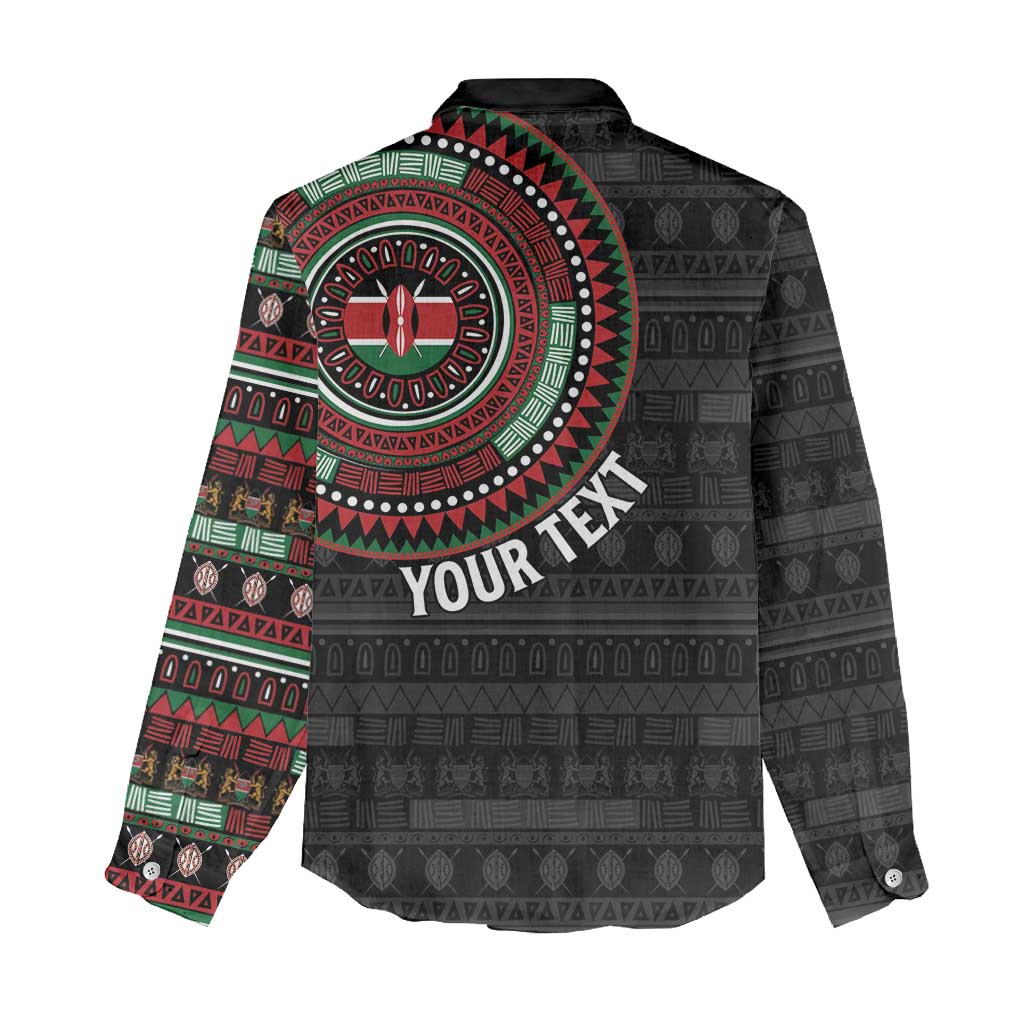 Personalised Kenya African Tribal Pattern Women Casual Shirt Chest Arm Tattoo
