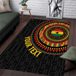 Personalised Ghana African Tribal Mix Kente Patterns Area Rug Chest Arm Tattoo