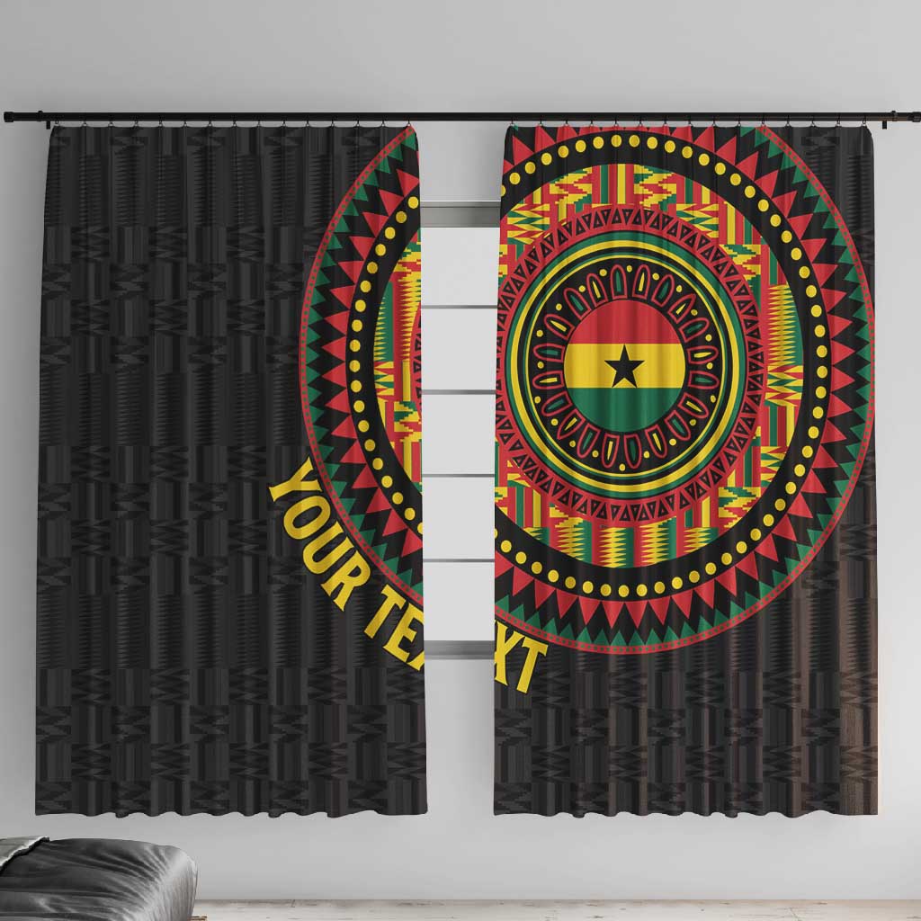 Personalized Afro Ivory Coast Window Curtain Coat Of Arms With Kente Pattern LT15