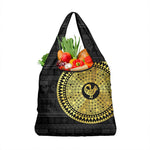 African Adinkra Grocery Bag Sankofa Bird - Gold Version - Chest Arm Tattoo
