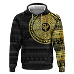 African Adinkra Hoodie Sankofa Bird - Gold Version - Chest Arm Tattoo