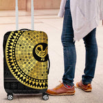 African Adinkra Luggage Cover Sankofa Bird - Gold Version - Chest Arm Tattoo