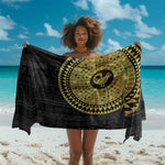 African Adinkra Sarong Sankofa Bird - Gold Version - Chest Arm Tattoo