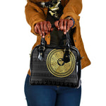 African Adinkra Shoulder Handbag Sankofa Bird - Gold Version - Chest Arm Tattoo