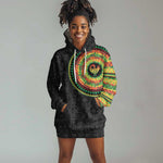 African Sankofa Bird Hoodie Dress Adinkra Symbols - Chest Arm Tattoo