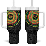 African Sankofa Bird Tumbler With Handle Adinkra Symbols - Chest Arm Tattoo