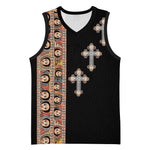 Ethiopia Angels Tilet With Cross Basketball Jersey Black Color - African Pride