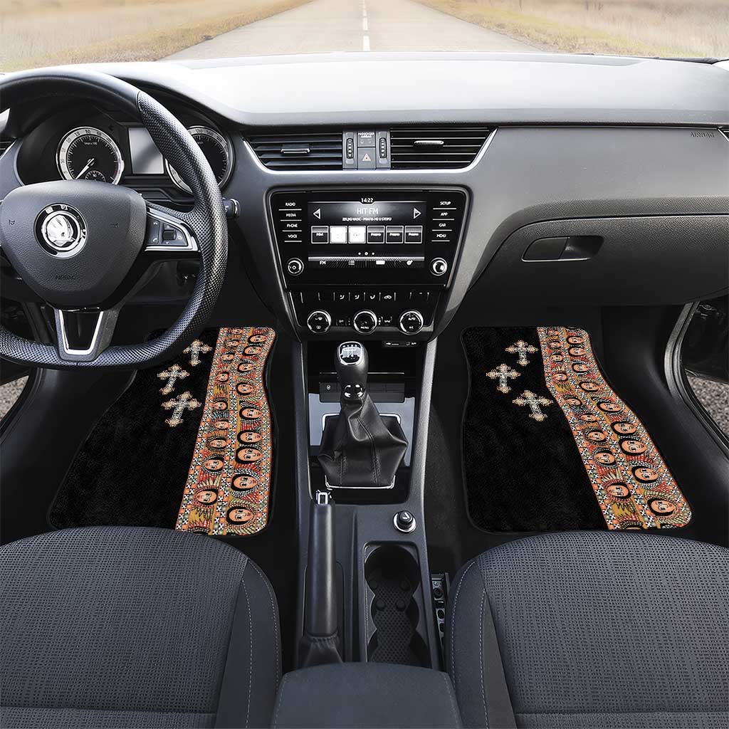 Ethiopia Angels Tilet With Cross Car Mats Black Color