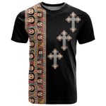 Ethiopia Angels Tilet With Cross T shirt Black Color