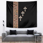 Ethiopia Angels Tilet With Cross Tapestry Black Color