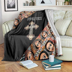 Personalized Ethiopia Blanket Ethiopian Orthodox Church Angel Black Color