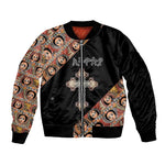 Personalized Ethiopia Bomber Jacket Ethiopian Orthodox Church Angel Black Color