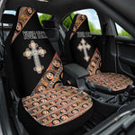 Personalized Ethiopia Car Seat Cover Ethiopian Orthodox Church Angel Black Color