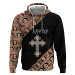 Personalized Ethiopia Hoodie Ethiopian Orthodox Church Angel Black Color