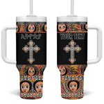 Personalized Ethiopia Tumbler With Handle Ethiopian Orthodox Church Angel Black Color