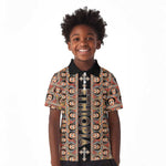 Personalized Ethiopia Kid Polo Shirt Ethiopian Tewahedo Angel Orthodox Black Color
